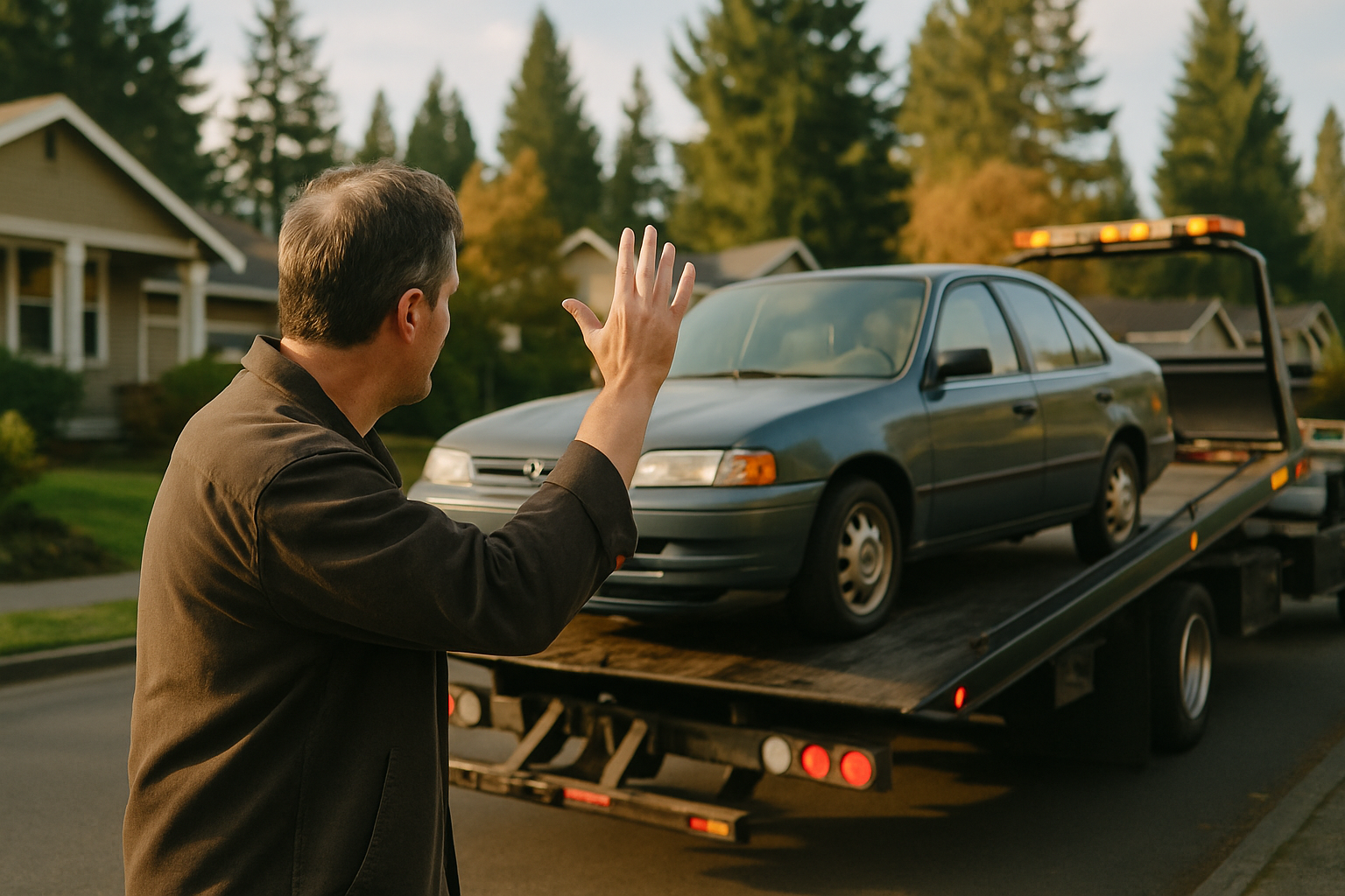 Vehicle donation moment in Washington